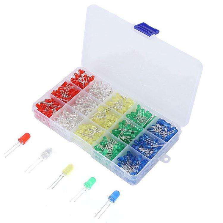 F5 500pcs / Box LED 5 Colors Light Emitting Diode Boxed Set