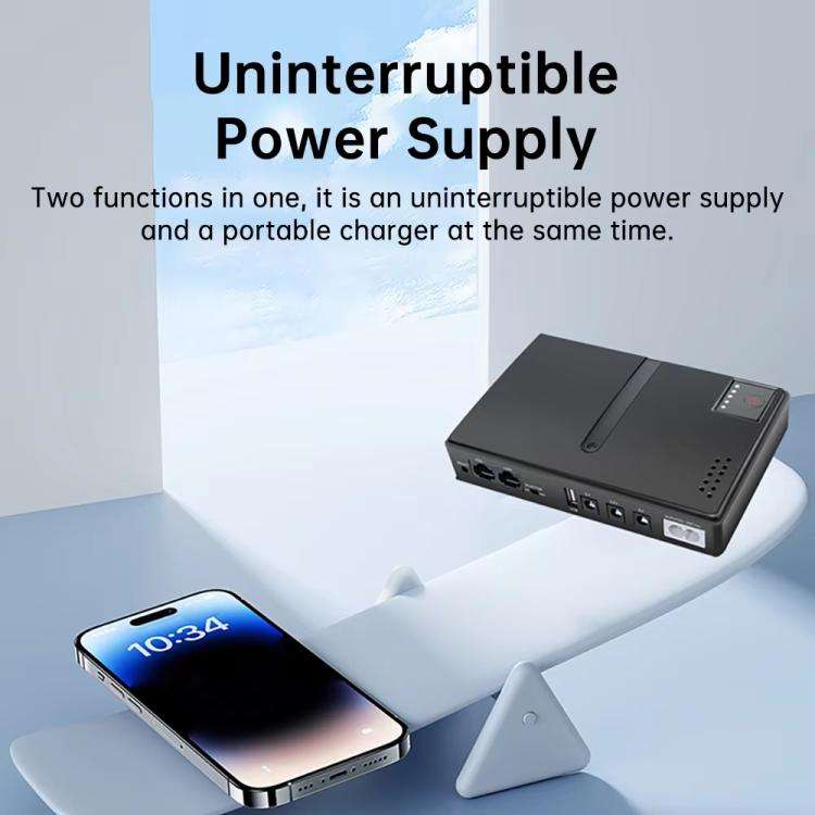 Uninterruptible Power Supply with DC Output 5V/9V/12V for Router, Modem, Security Camera, Mobile ...