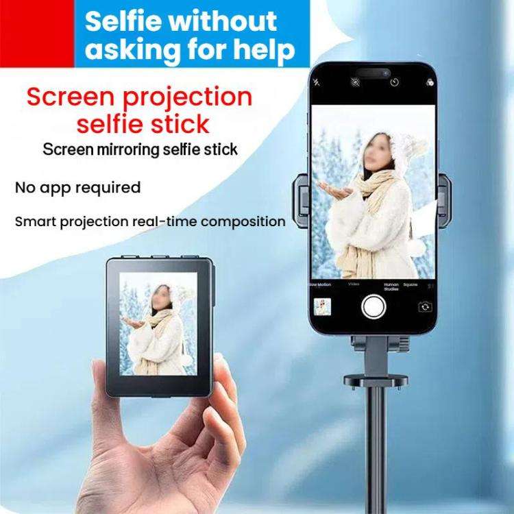 Mobile Phone Screen Mirroring Selfie Stick Real-time Display Mobile Phone Rear Photo Live Tripod ...
