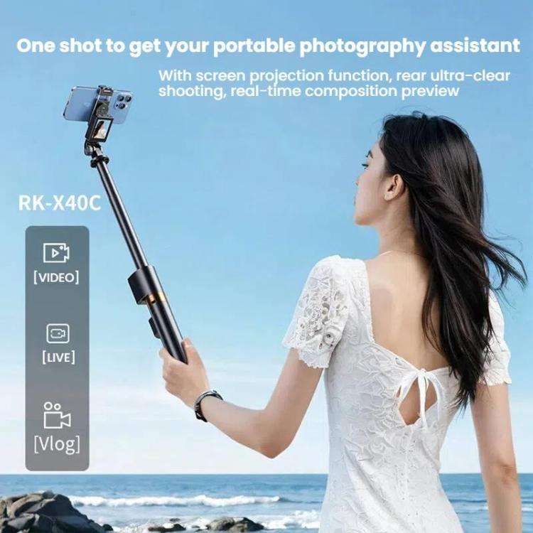 Mobile Phone Screen Mirroring Selfie Stick Real-time Display Mobile Phone Rear Photo Live Tripod ...