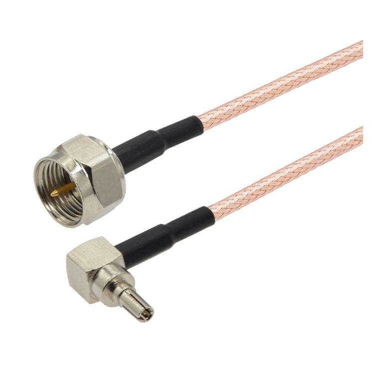 20cm F Male Straight to CRC9 Male 90 Degree Coaxial RF Cable RG316 Jumper Cable