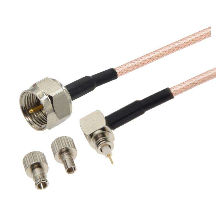 20cm F Male Straight To Dual TS9 / CRC9 Male Degree Coaxial RF Cable RG316 Jumper Cable