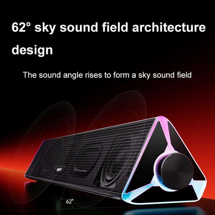 Havit M15 RGB Lighting Effect Dual Speaker Stereo Desktop Computer Wired Speaker(Black)