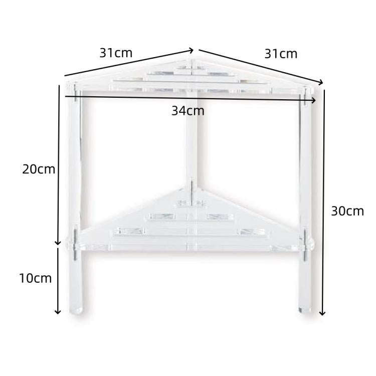 Acrylic Triangle Shower Pot Hollow Bracket(YX143)