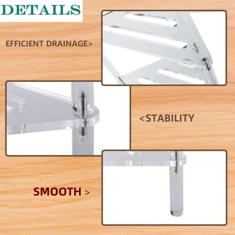 Acrylic Triangle Shower Pot Hollow Bracket(YX143)