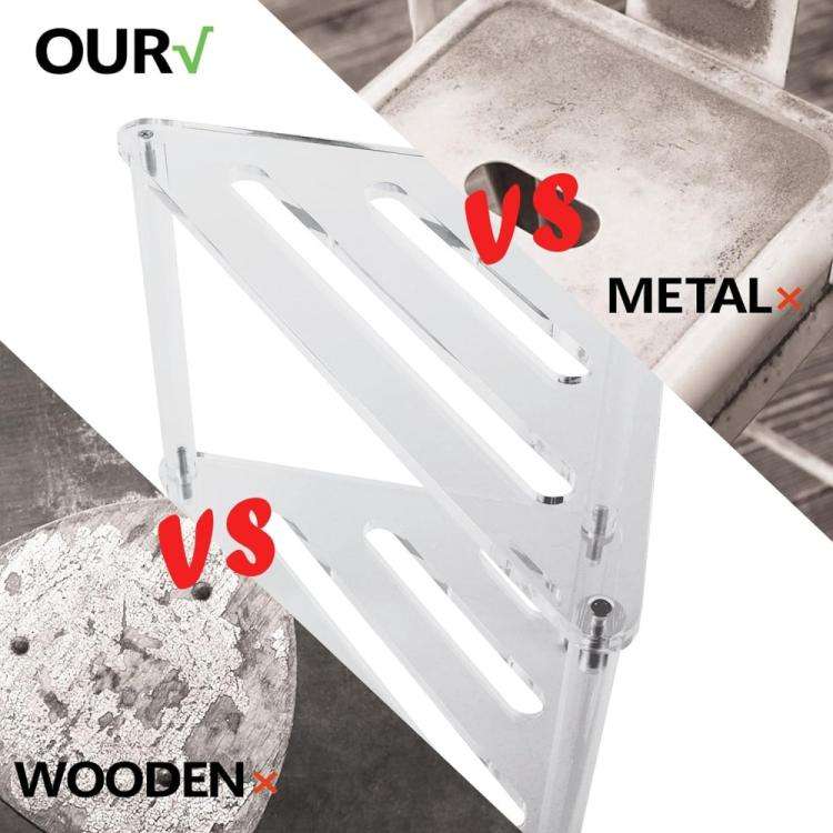 Acrylic Triangle Shower Pot Hollow Bracket(YX143)