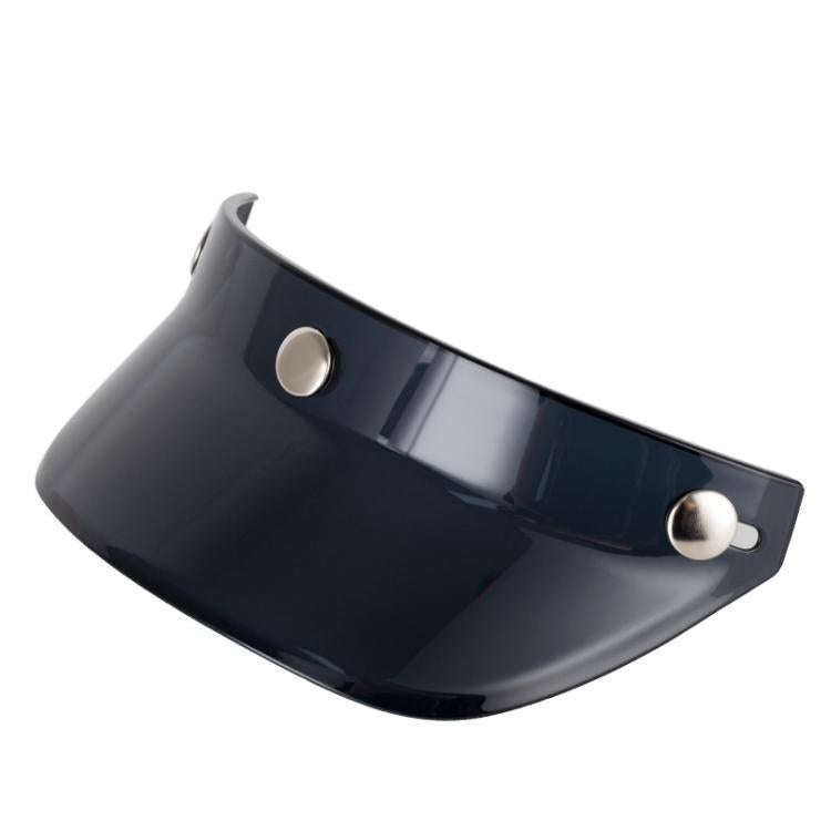 Motorcycle Helmet Brim Retro 3-Button Helmet Visor Sunshade Protection Half Helmet Hat Brim(Dark ...