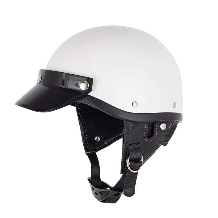 Motorcycle Helmet Brim Retro 3-Button Helmet Visor Sunshade Protection Half Helmet Hat Brim(Light...