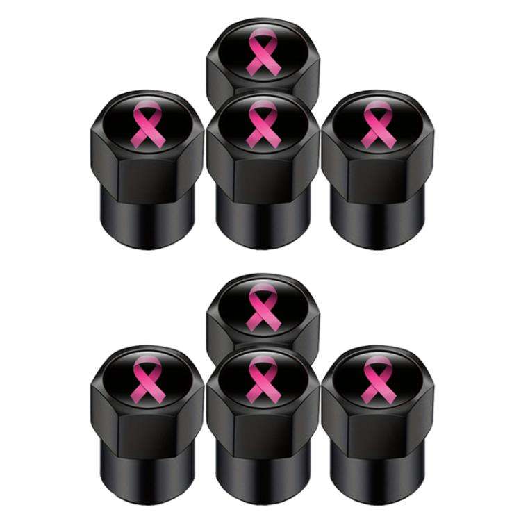 2 Sets Car Modification Aluminum Tire Valve Caps, Style: Colorful Ribbon