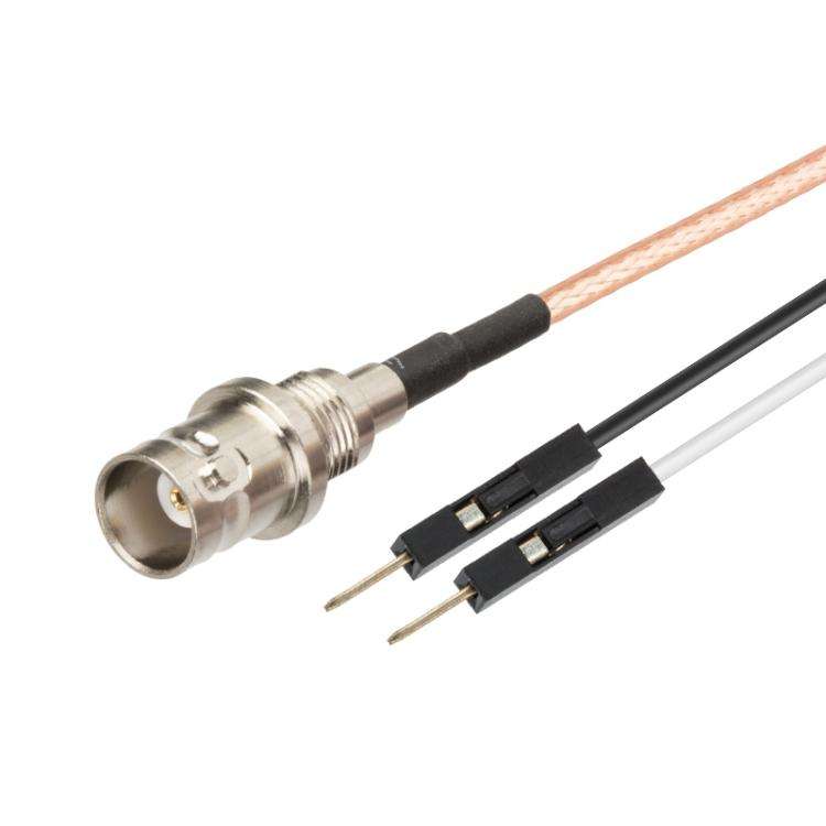 BNC Female To Dual DuPont Male RG316 RF Test Extension Adapter Cable(1m)