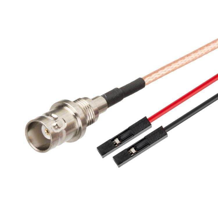 BNC Female To Dual DuPont Female RG316 RF Test Extension Adapter Cable(0.5m)