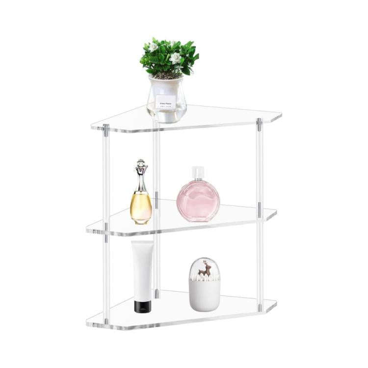 Three-Layer Acrylic Corner Storage Table For Living Room And Study(YX144)