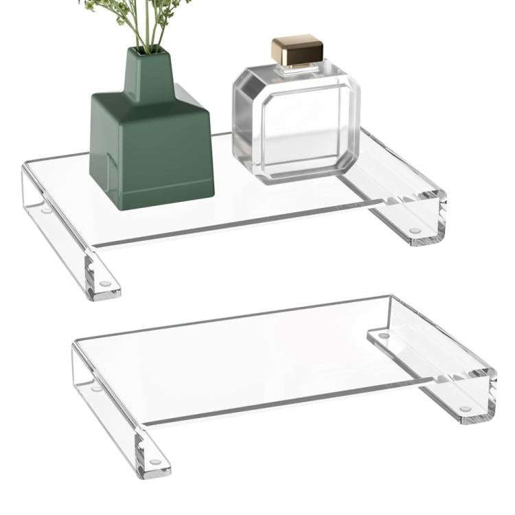 Acrylic Tray Base Dressing Table Storage Rack, Specifications: 2pcs