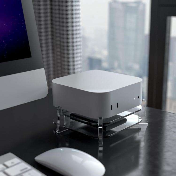For MAC Mini M4 Desktop Acrylic Storage Bracket(YX146)