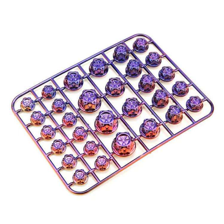 E-Bike Motorcycle Hexagonal Screw Cap Modification Accessories Electroplated Burned Titanium Scre...