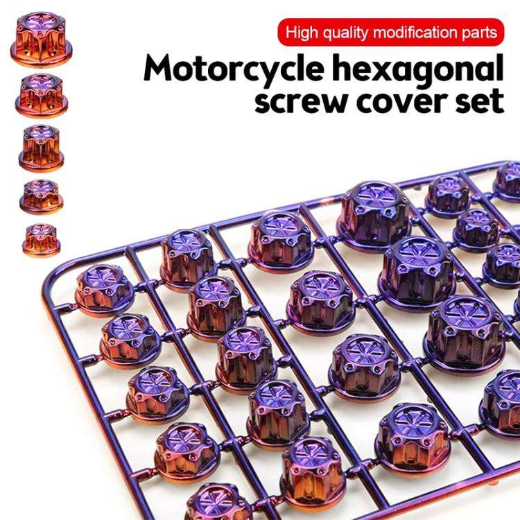 E-Bike Motorcycle Hexagonal Screw Cap Modification Accessories Electroplated Burned Titanium Scre...