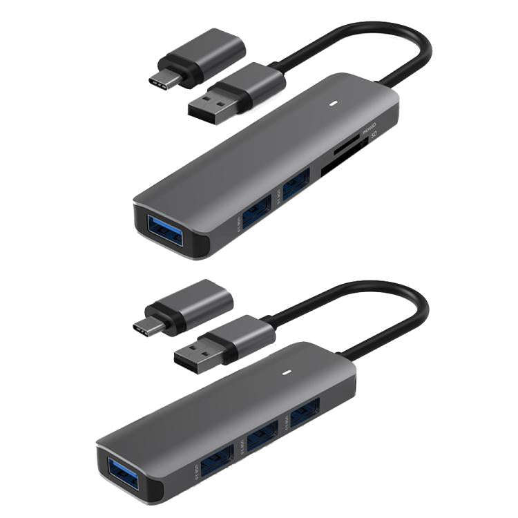 Blueendless Type-C Expansion Dock Multifunctional HUB Docking Station 5-in-1 USB3.0 x 3 + SD/TF3.0