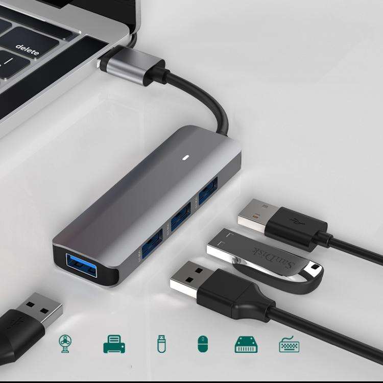 Blueendless Type-C Expansion Dock Multifunctional HUB Docking Station 5-in-1 USB3.0 x 3 + SD/TF3.0