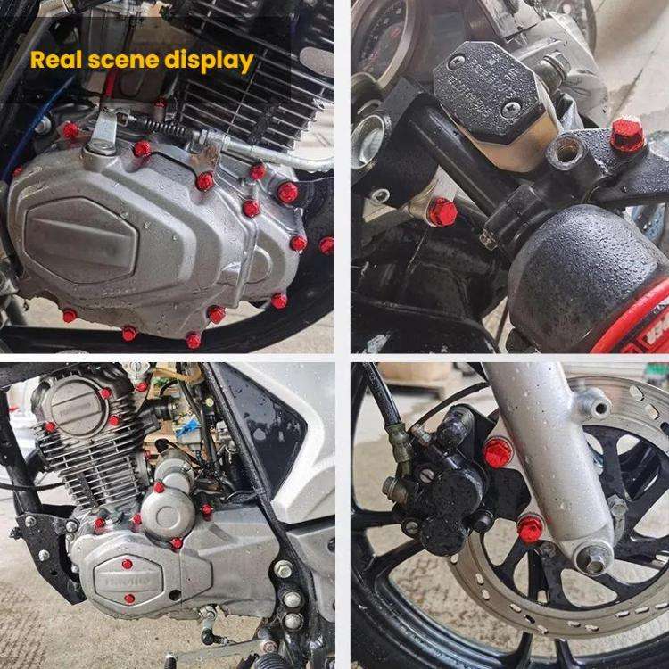 Motorcycle Scooter Modification Parts Screw Cover Decorative Screw Cap(Blue)