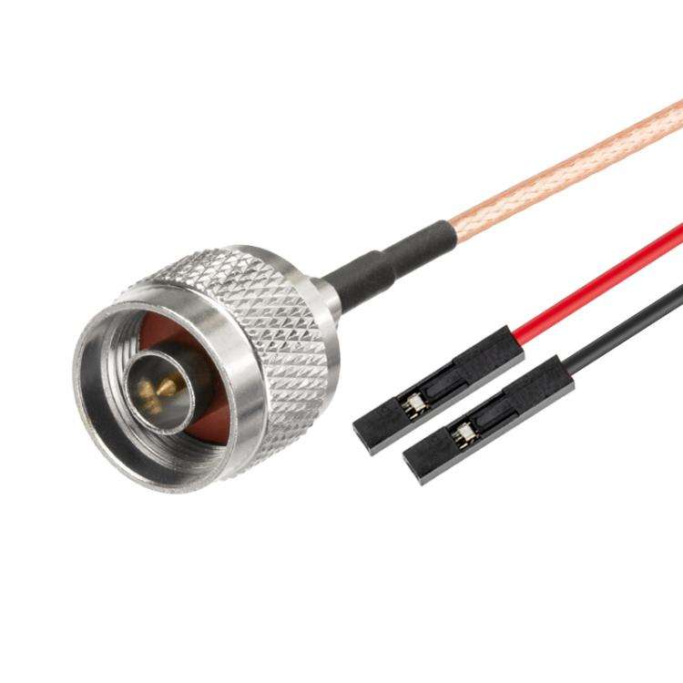 N Male To Dual DuPont Female RG316 RF Test Extension Adapter Cable(1m)