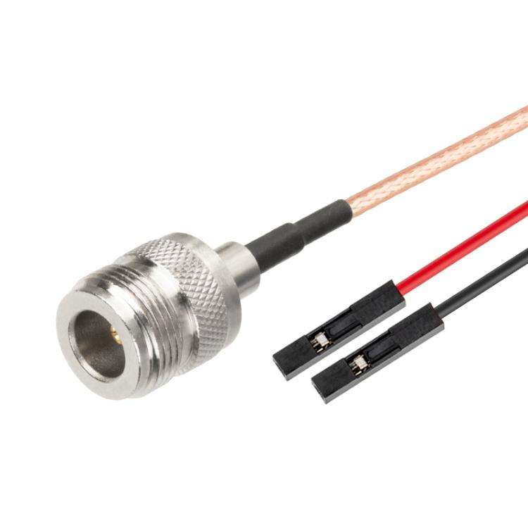 N Female To Dual DuPont Female RG316 RF Test Extension Adapter Cable(1m)
