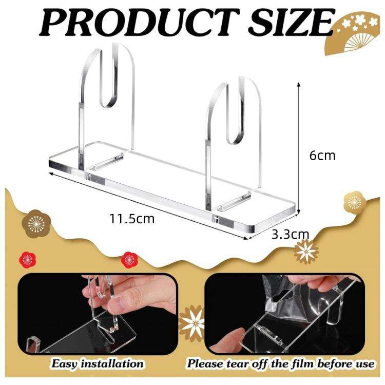 Acrylic Folding Fan Display Stand, Specifications: 3pcs /Pack