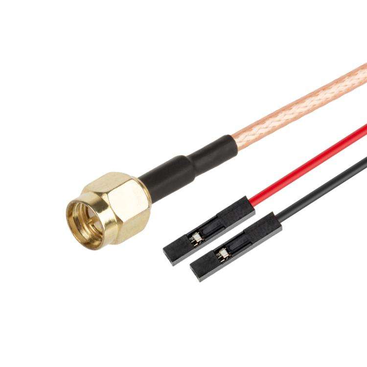 SMA Male To Dual DuPont Female RG316 RF Test Extension Adapter Cable(1m)