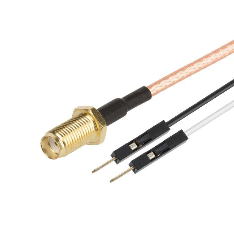 SMA Female To Dual DuPont Male RG316 RF Test Extension Adapter Cable(1m)