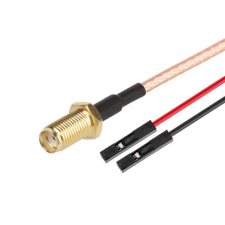 SMA Female To Dual DuPont Female RG316 RF Test Extension Adapter Cable(1m)