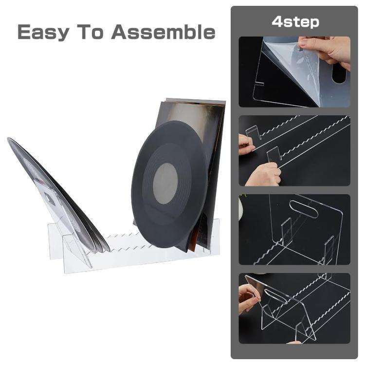 Removable Desktop Acrylic CD Vinyl Record Stand Album Book Display Stand(YX149)