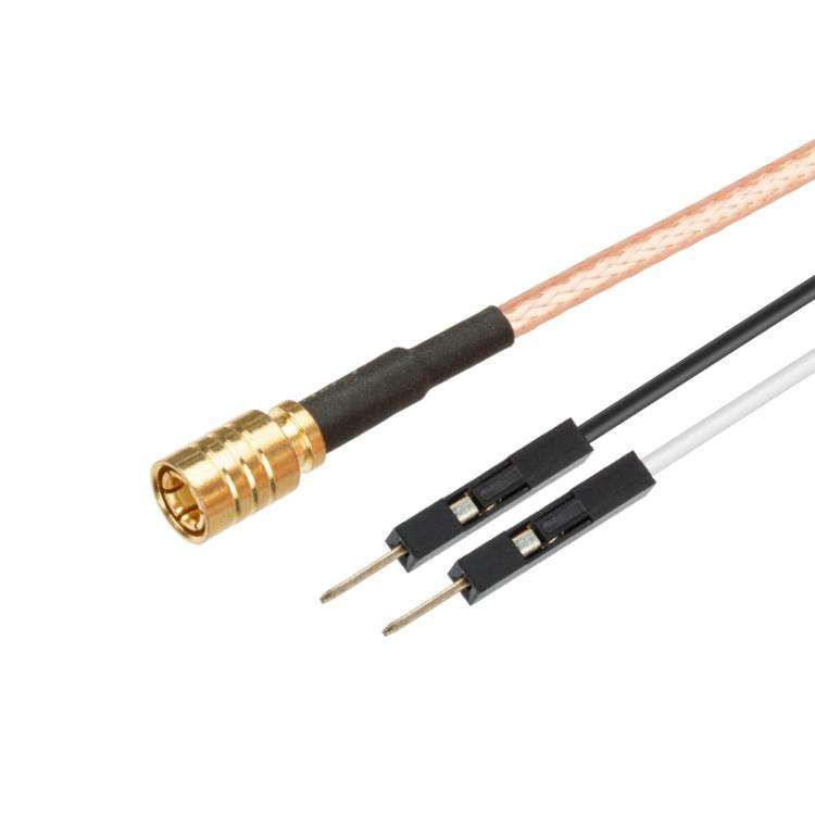 SMB Female To Dual DuPont Male RG316 RF Test Extension Adapter Cable(0.5m)
