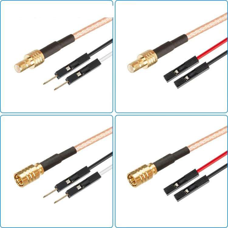 SMB Male To Dual DuPont Male RG316 RF Test Extension Adapter Cable(1m)