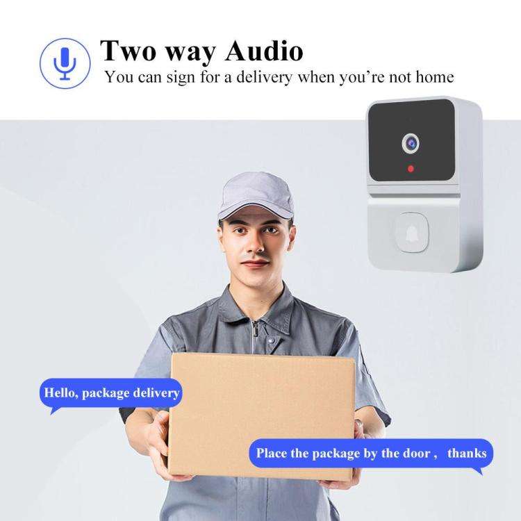 T3 WiFi Video Smart Doorbell Supports Tuya APP Night Vision Two-way Intercom(White)