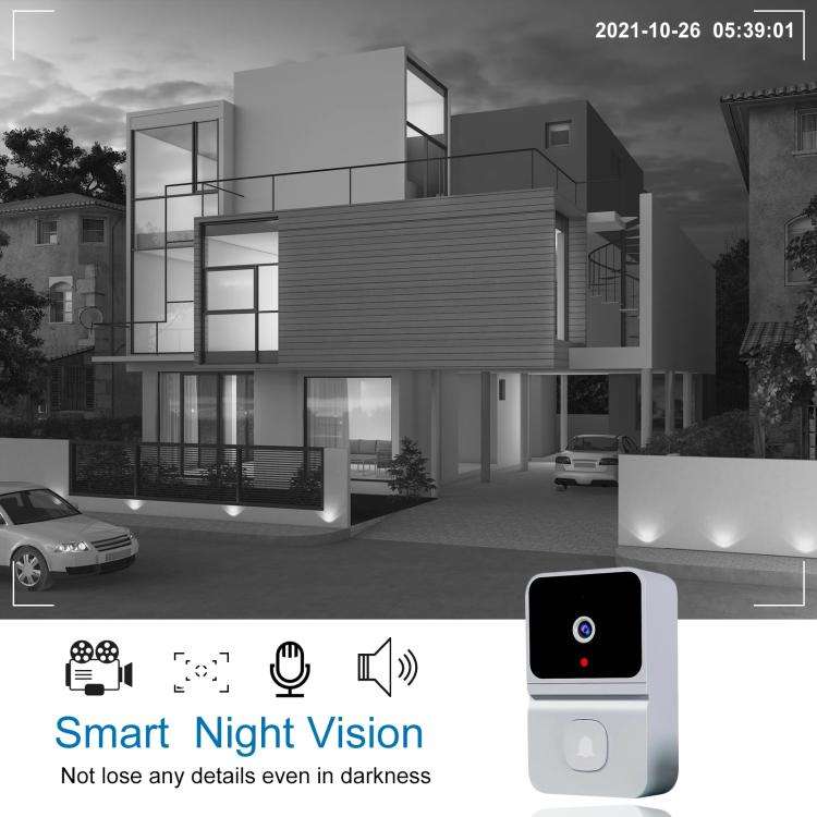 T3 WiFi Video Smart Doorbell Supports Tuya APP Night Vision Two-way Intercom(White)