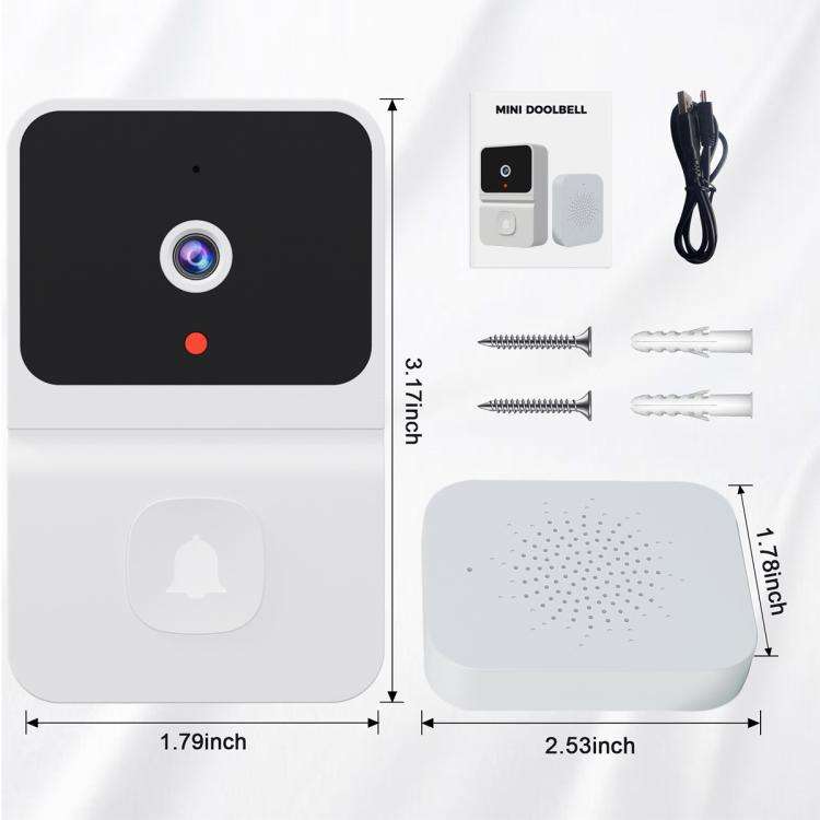T3 WiFi Video Smart Doorbell Supports Tuya APP Night Vision Two-way Intercom(White)