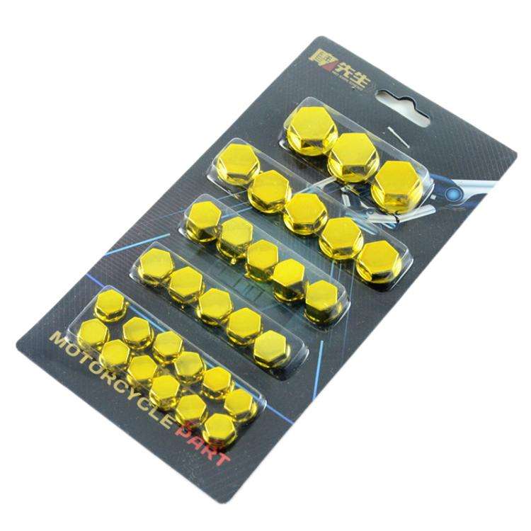 Motorcycle Modification Parts Screw Cap Decorative Parts Scooter Engine Screw Nut Cap Cover(Golden)