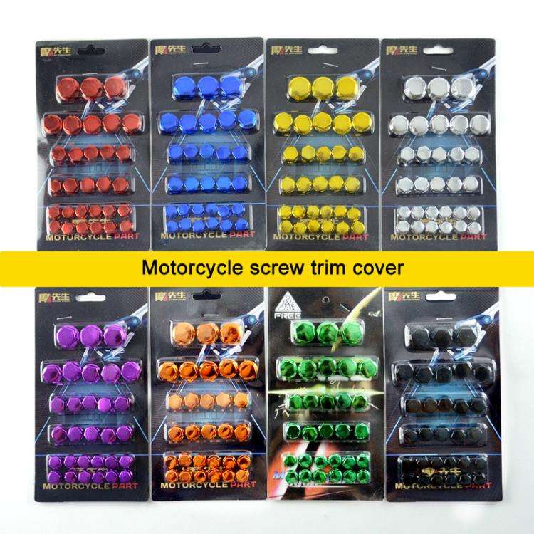 Motorcycle Modification Parts Screw Cap Decorative Parts Scooter Engine Screw Nut Cap Cover(Red)