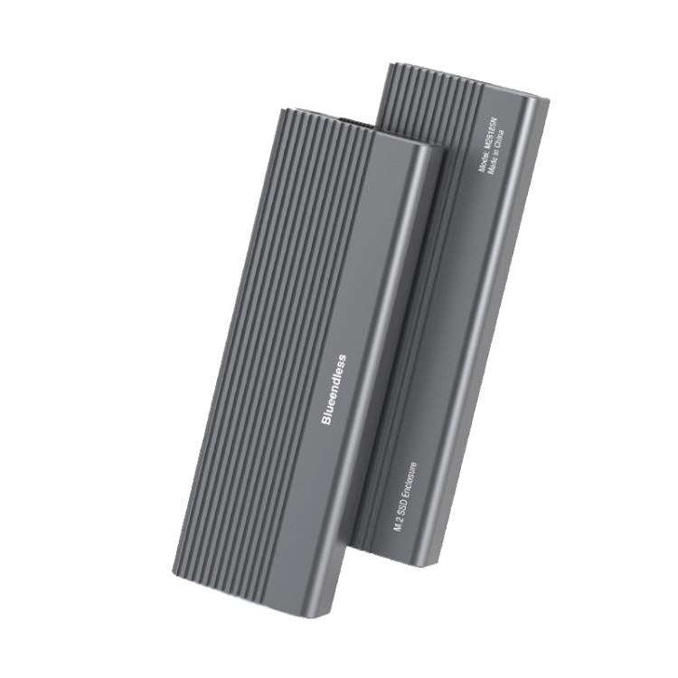 Blueendless 2818SN M.2 Nvme / Sata Dual-protocol Mobile Hard Disk Box with 2-in-1 Cable