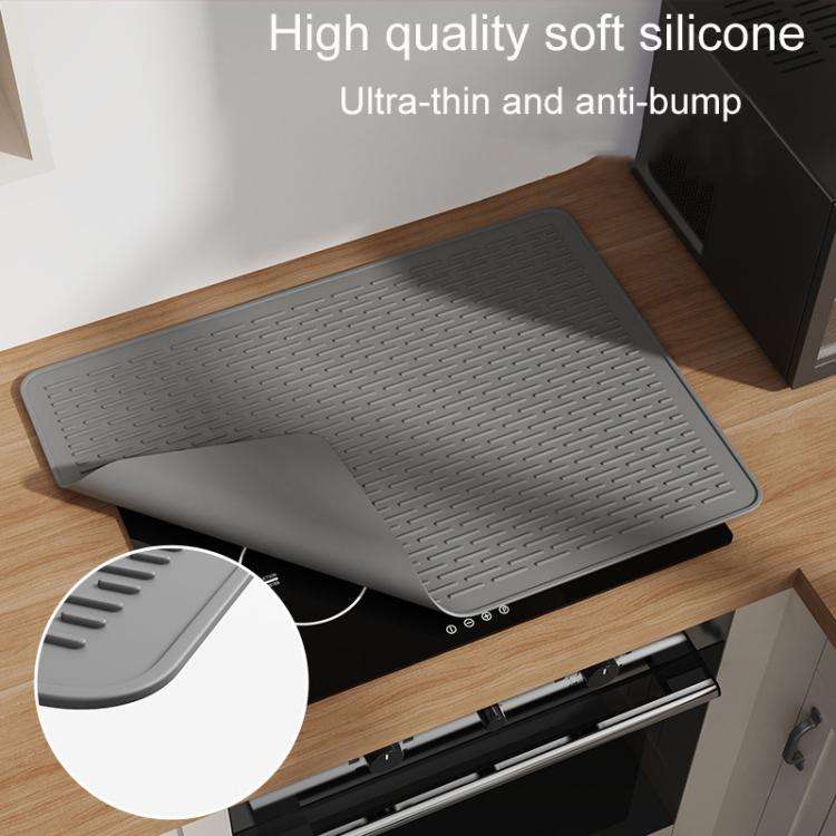 71 x 50 x 0.3cm Large Silicone Stovetop Protective Mat Kitchen Countertop Dish Drainage Stain Pre...