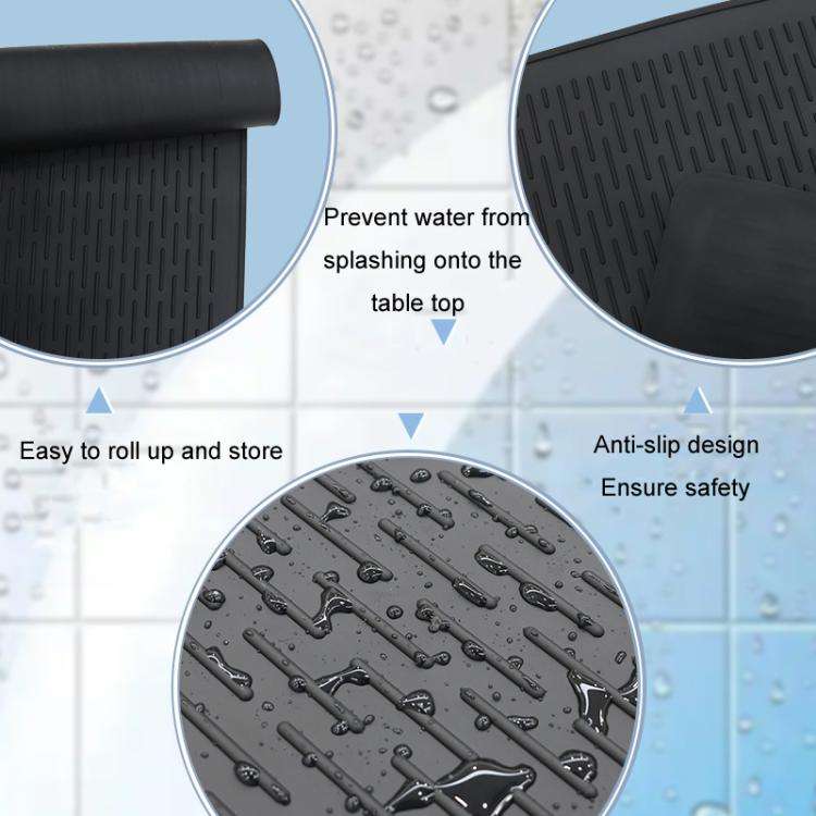 71 x 50 x 0.3cm Large Silicone Stovetop Protective Mat Kitchen Countertop Dish Drainage Stain Pre...
