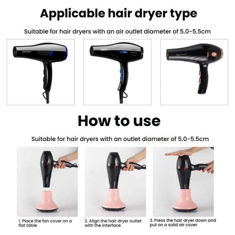 Hair Dryer Diffuser Hair Salon Styling Hair Dryer Cover Curler Large Wind Hood(Black Classic)