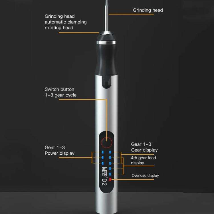 MaAnt D2 Rechargeable Speed Regulating Electric Grinding Pen Small Sanding Machine With 7 Sanding...