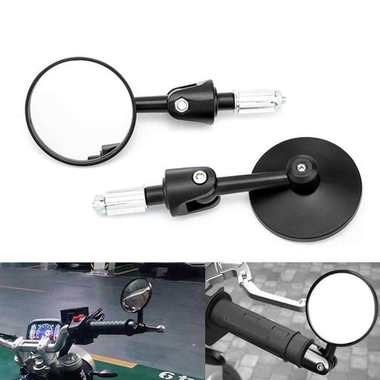 2pcs /Set Motorcycle Rearview Mirror Modified Retro Folding Round E-Bike Universal Reversing Mirr...