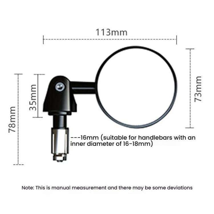 2pcs /Set Motorcycle Rearview Mirror Modified Retro Folding Round E-Bike Universal Reversing Mirr...