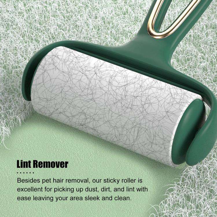 Lint Roller Tearable Pet Hair Removal Brush With 3 Refills(Green)