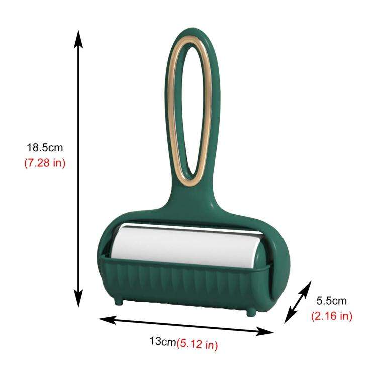Lint Roller Tearable Pet Hair Removal Brush With 3 Refills(Green)