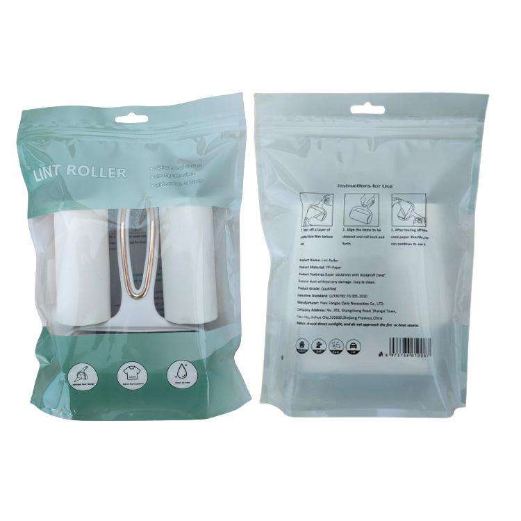 Lint Roller Tearable Pet Hair Removal Brush With 3 Refills(Green)