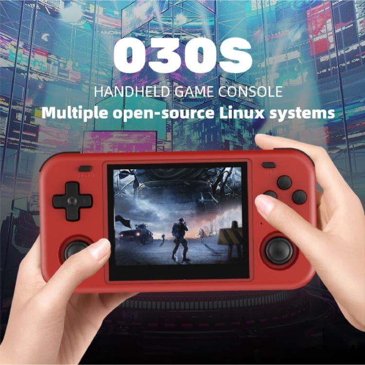 O30S 3.5-inch IPS Screen Open Source Handheld Game Console Linux System, Memory: 64G(White)