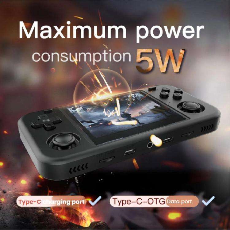 O30S 3.5-inch IPS Screen Open Source Handheld Game Console Linux System, Memory: 128G(White)