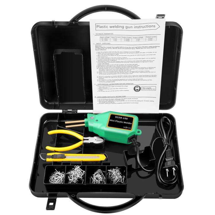 Car Bumper Welding Plastic Welding Tools Welding Wire Patch Nail Hot Stapler Repair Welder, Plug:...